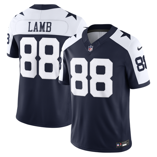 Dallas Cowboys CeeDee Lamb Nike Navy Alternate Vapor F.U.S.E. Stitched Limited Jersey