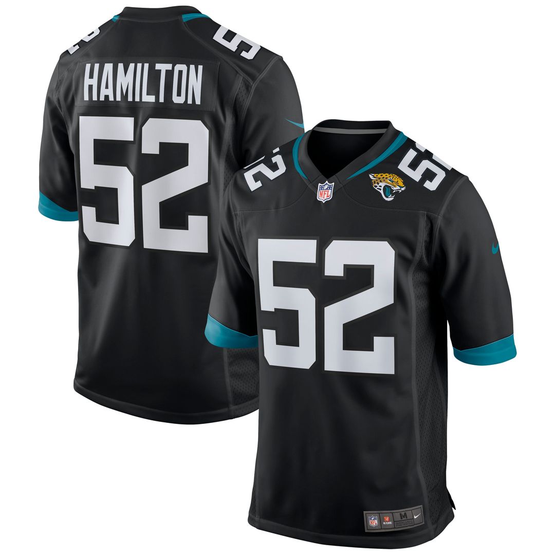 Jacksonville Jaguars DaVon Hamilton Nike Black Game Jersey