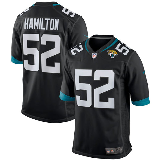 Jacksonville Jaguars DaVon Hamilton Nike Black Game Jersey