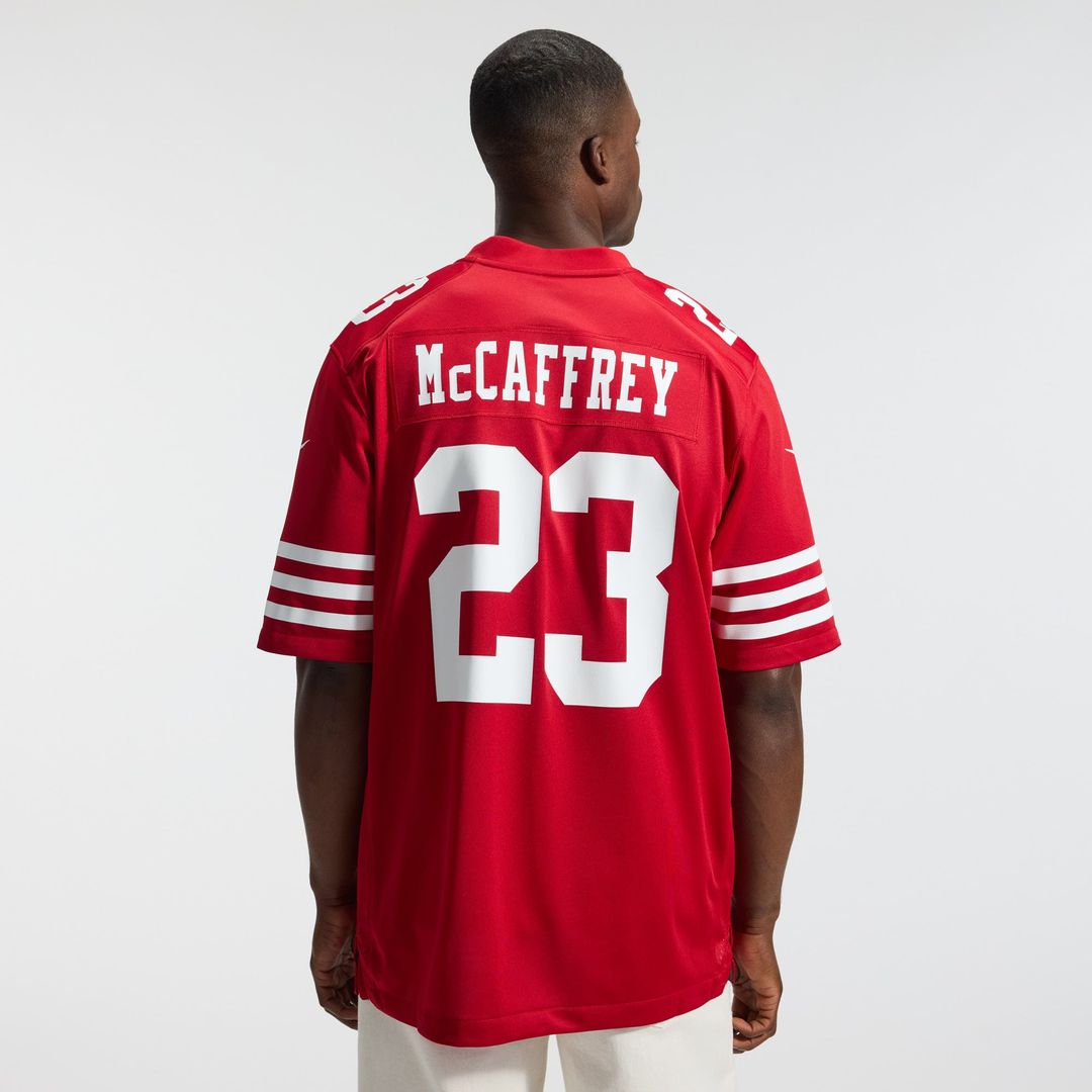 San Francisco 49ers Christian McCaffrey Nike White Game Player Jersey