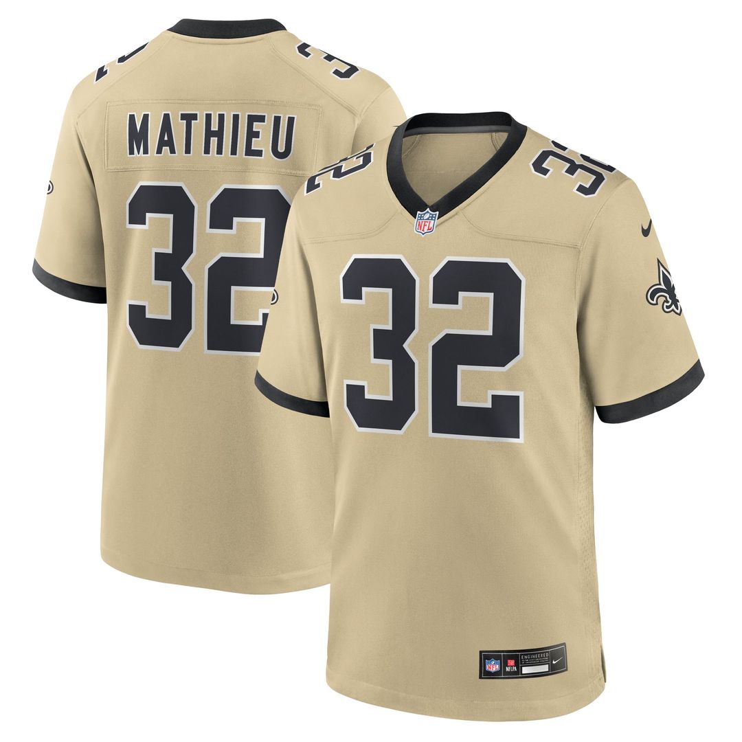 New Orleans Saints Tyrann Mathieu Nike Black Game Jersey