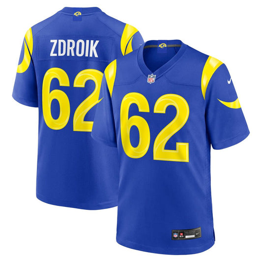 Los Angeles Rams Payton Zdroik Nike Royal Game Jersey