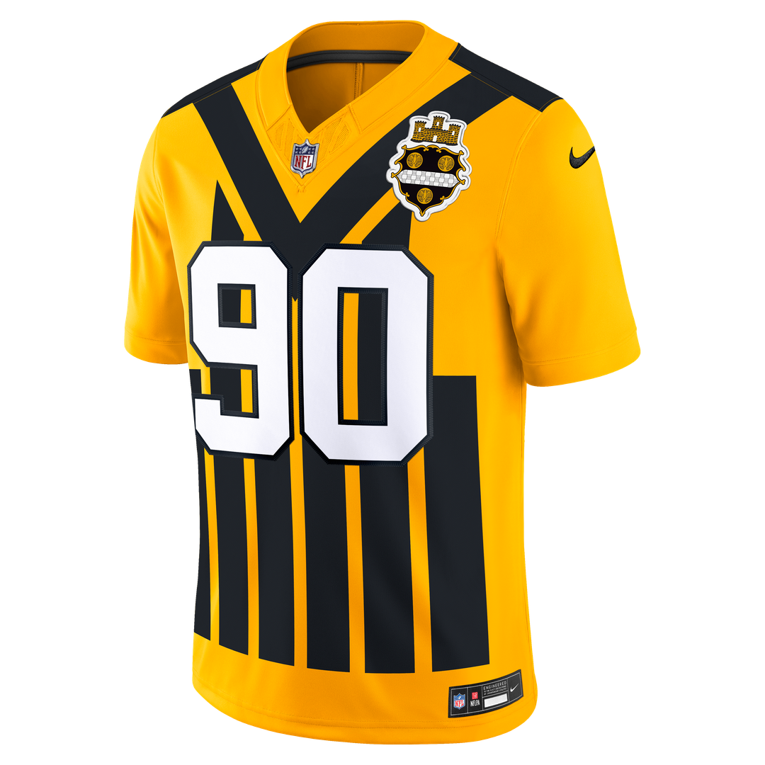 Pittsburgh Steelers T.J. Watt Nike Gold Alternate Vapor F.U.S.E. Stitched Limited Jersey
