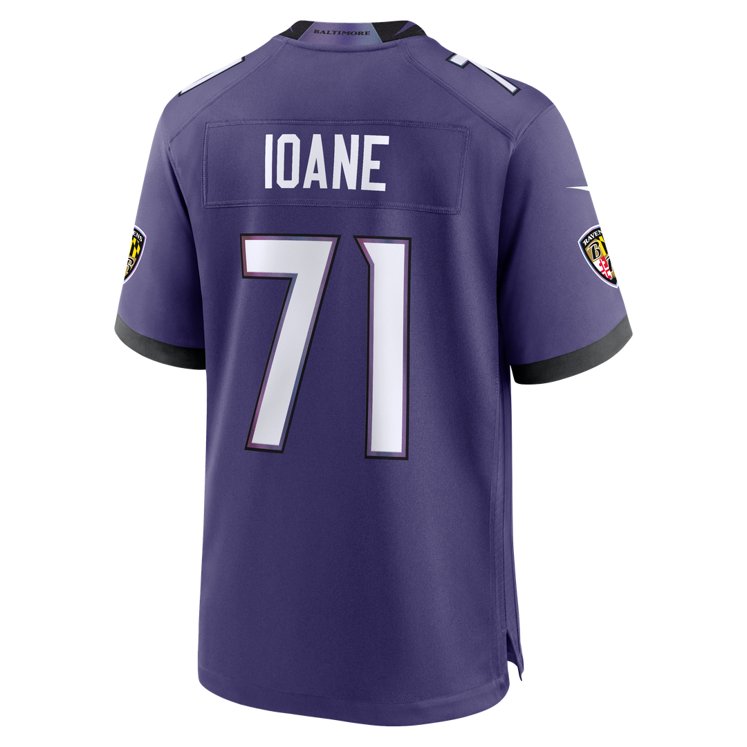 Baltimore Ravens Olaivavega Ioane Nike Purple Team Game Jersey