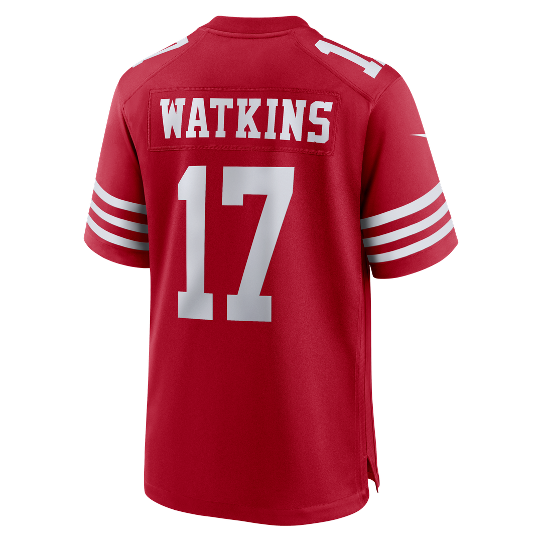 San Francisco 49ers Jordan Watkins Nike Scarlet Team Game Jersey