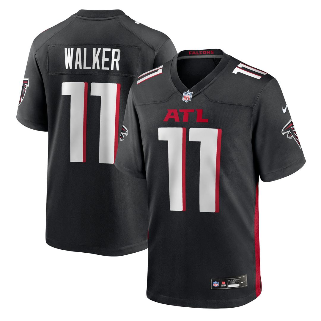 Atlanta Falcons Jalon Walker Nike Black Team Game Jersey