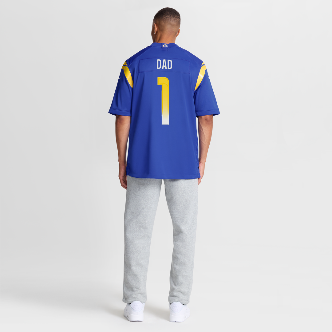 Los Angeles Rams Number 1 Dad Nike Royal Game Jersey