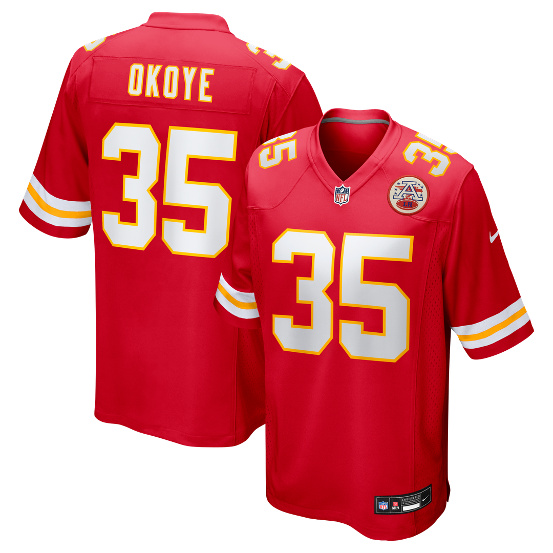 Kansas City Chiefs Christian Okoye Nike Red Game Retired Player Jersey