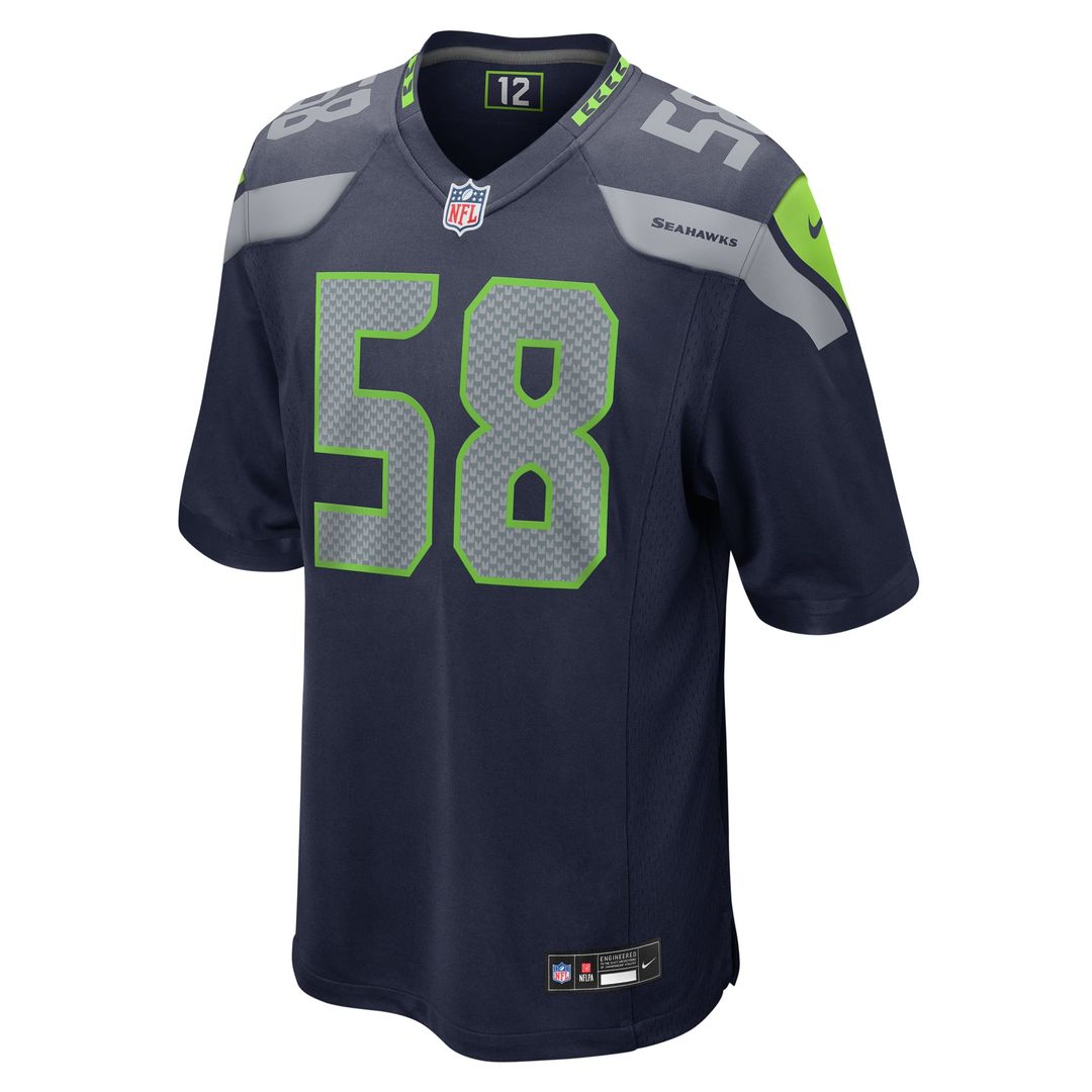 Seattle Seahawks Derick Hall Nike College Navy Game Jersey