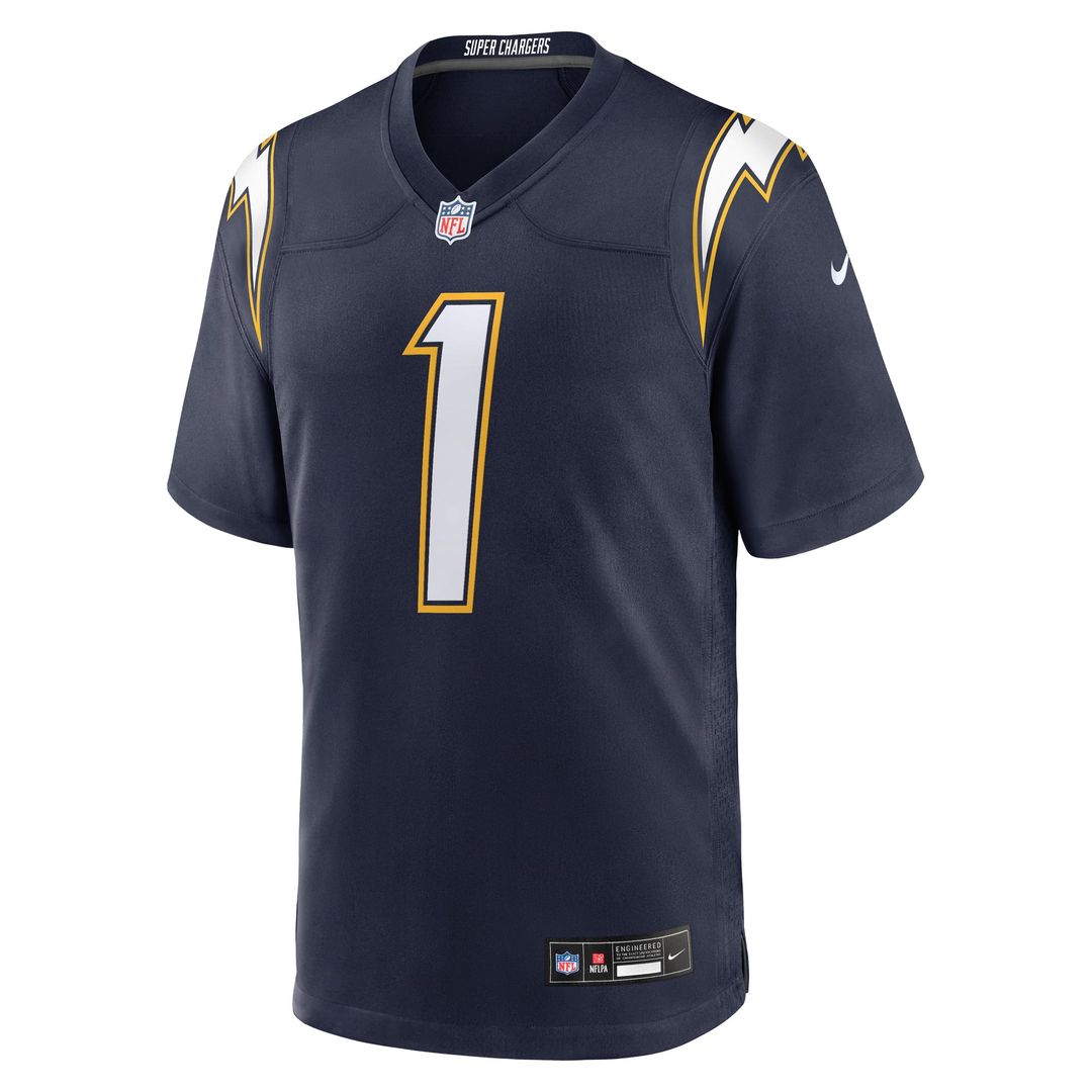 Los Angeles Chargers Quentin Johnston Nike Gold Alternate Charger Power Game Player Jersey
