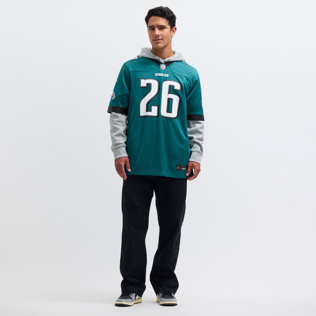 Philadelphia Eagles Saquon Barkley Nike Black Alternate Game Jersey