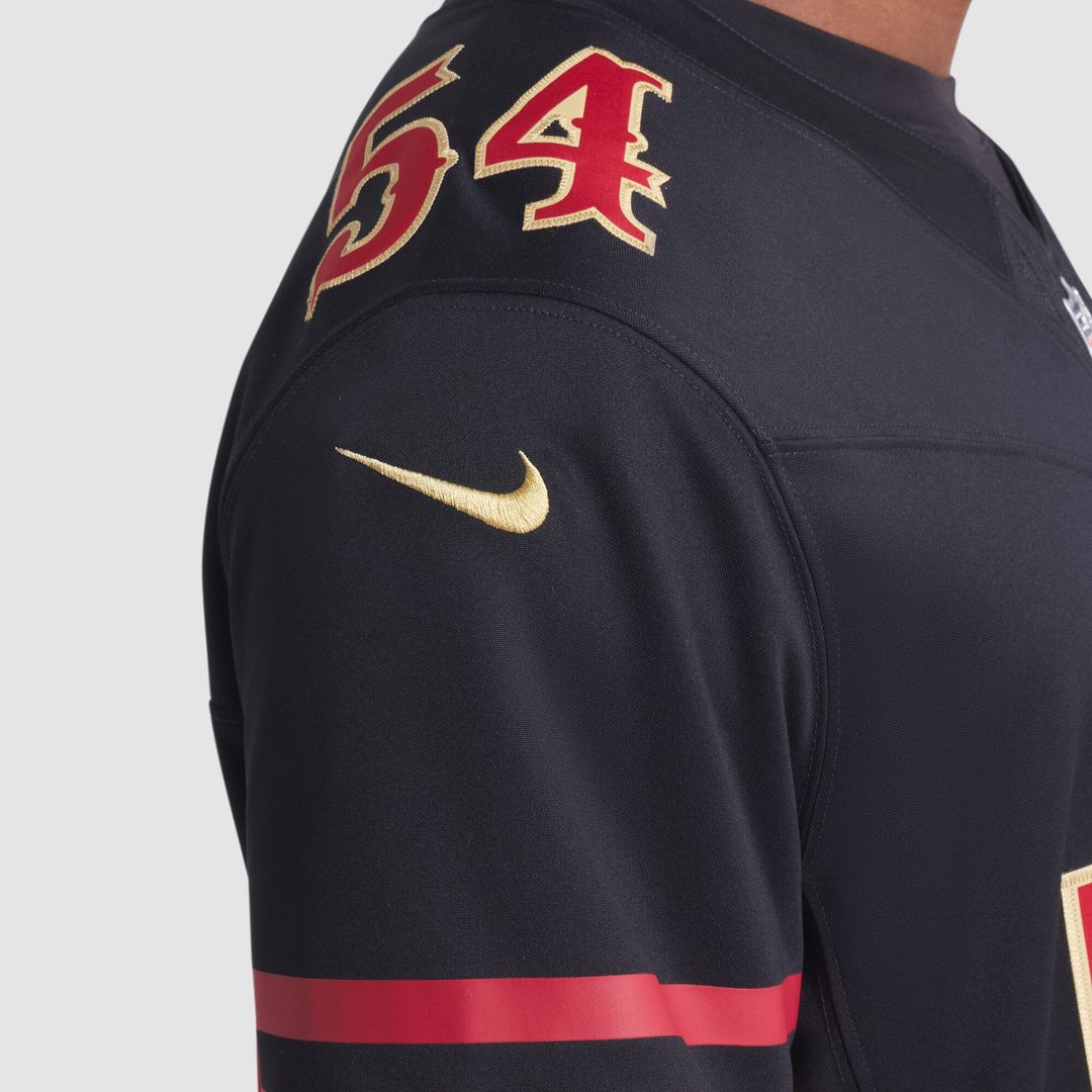 San Francisco 49ers Fred Warner Nike Black Rivalries Collection Stitched Limited Jersey