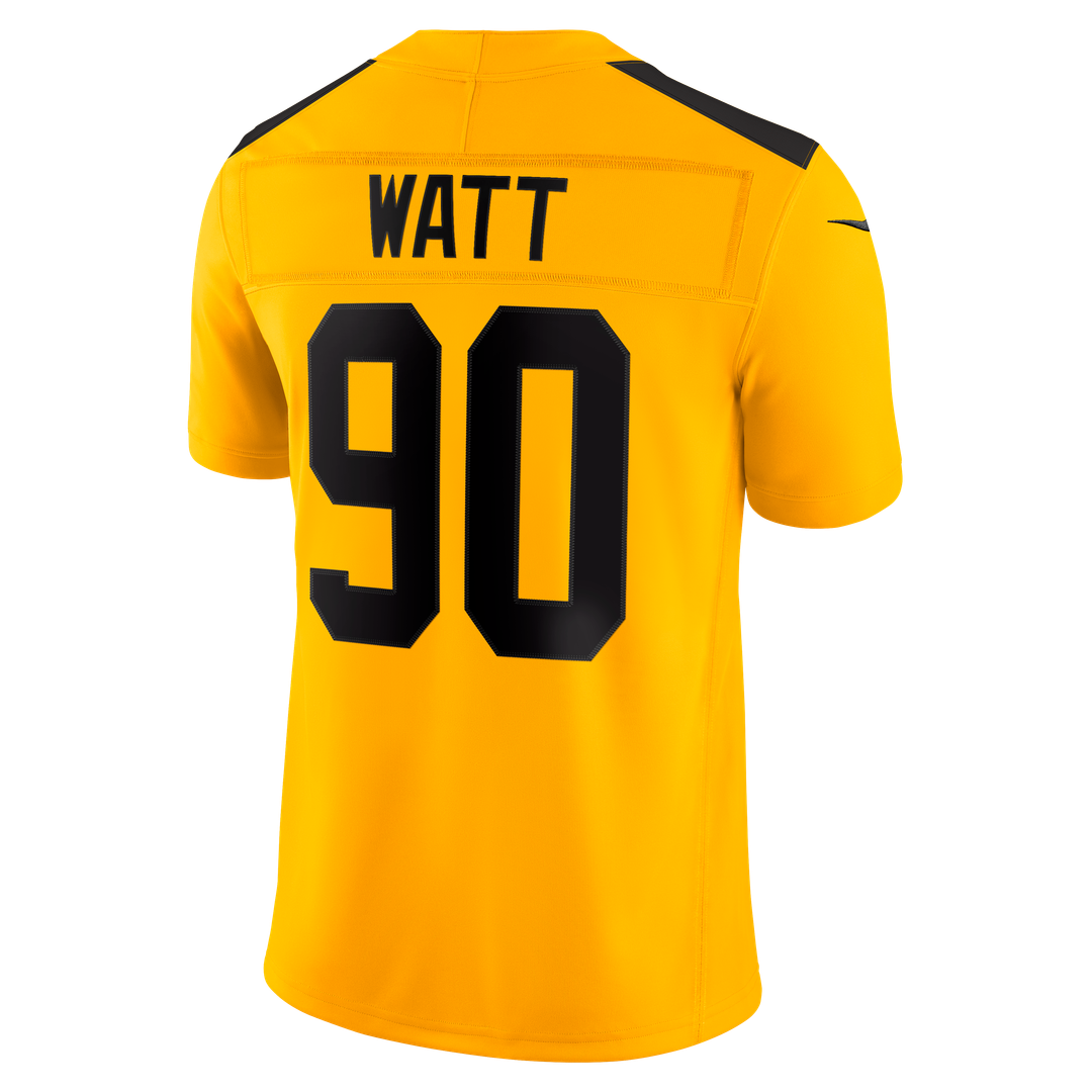 Pittsburgh Steelers T.J. Watt Nike Gold Alternate Vapor F.U.S.E. Stitched Limited Jersey