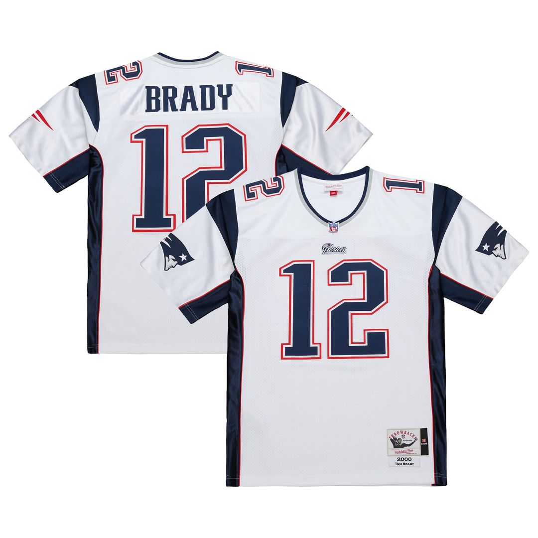 New England Patriots Tom Brady Mitchell & Ness Navy Super Bowl XXXVI Authentic Throwback Jersey