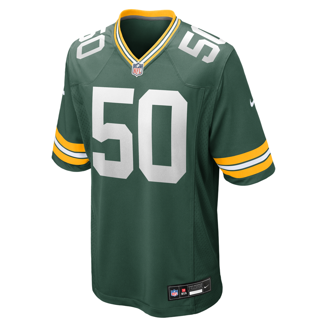 Green Bay Packers Zach Tom Nike Green Game Player Jersey