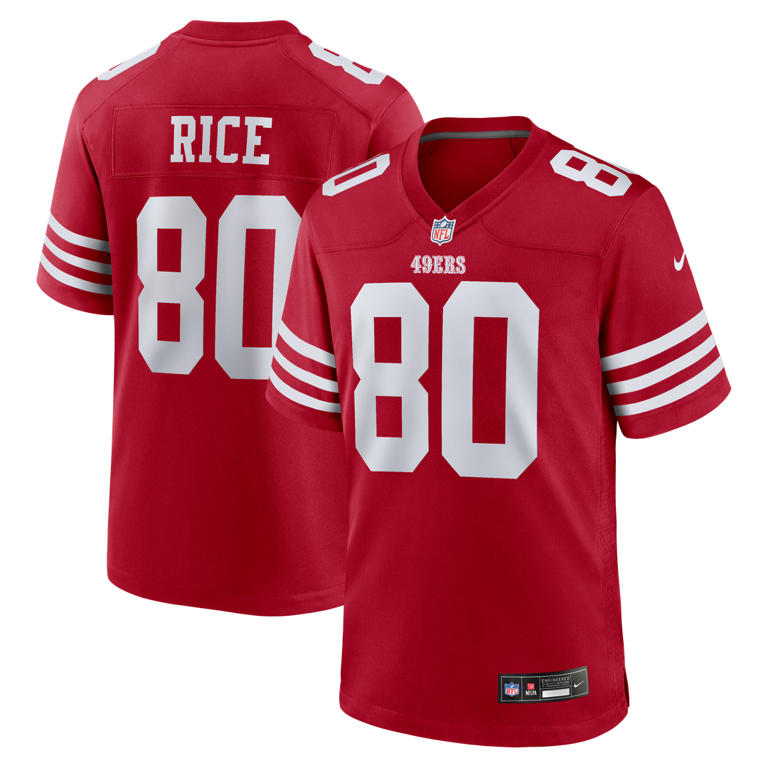 San Francisco 49ers Jerry Rice Nike Scarlet Retired Game Player Jersey