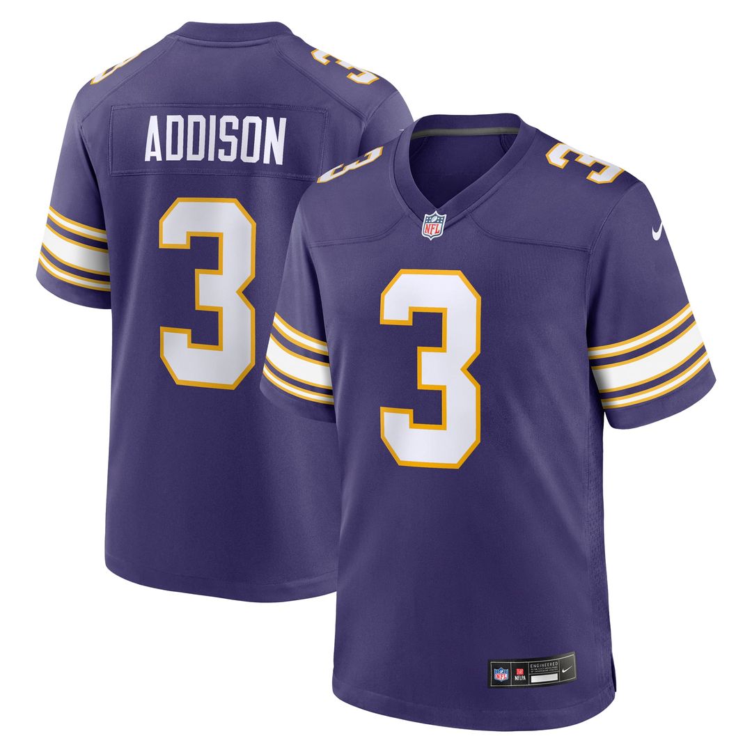 Minnesota Vikings Jordan Addison Nike White Away Game Jersey