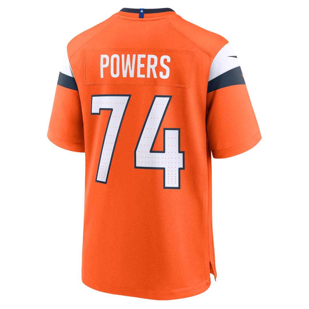 Denver Broncos Ben Powers Nike Orange Team Game Jersey
