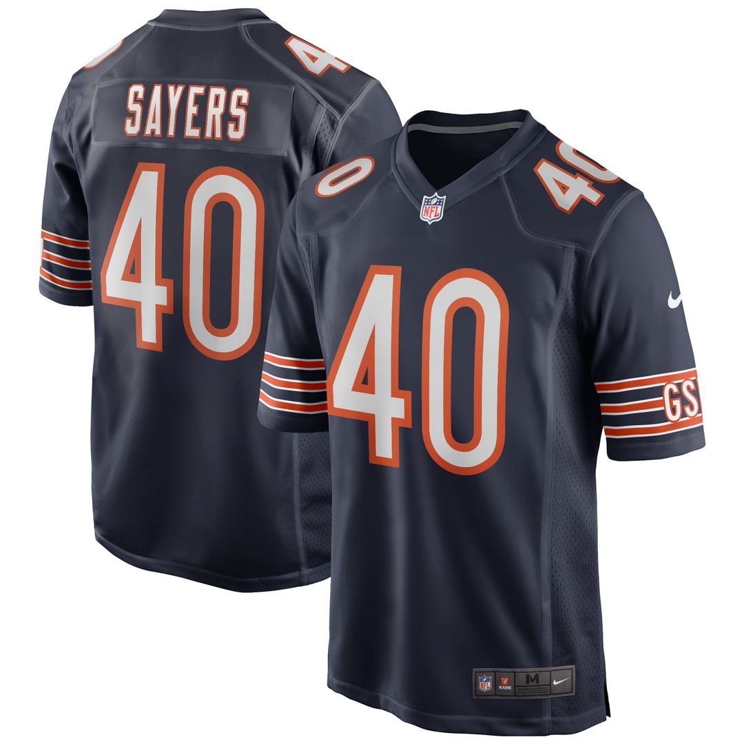 Chicago Bears Gale Sayers Nike Navy Game Retired Player Jersey