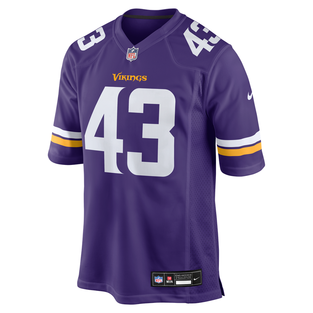 Minnesota Vikings Andrew Van Ginkel Nike White Alternate Game Jersey