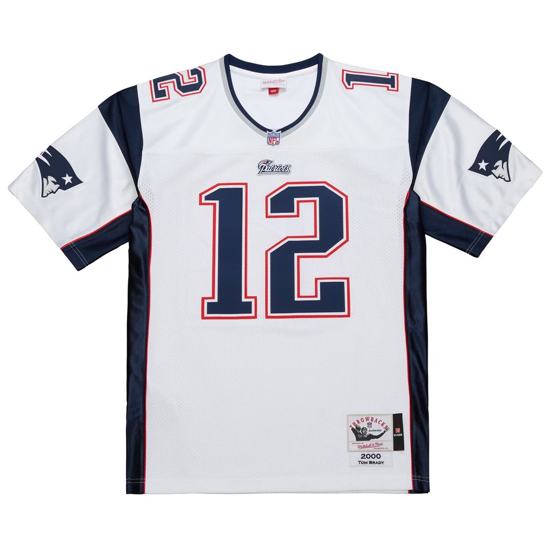 New England Patriots Tom Brady Mitchell & Ness White 2000 Big & Tall Legacy Replica Jersey