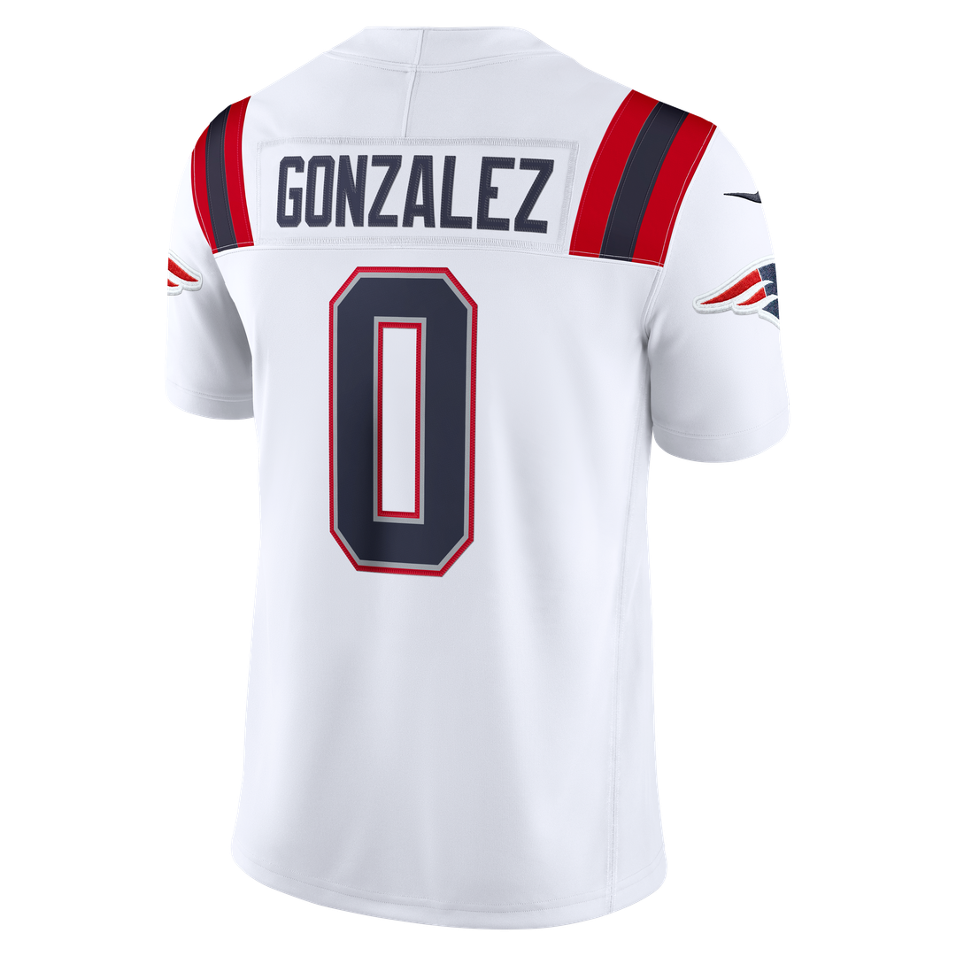 New England Patriots Christian Gonzalez Nike Navy Team Vapor F.U.S.E. Stitched Limited Jersey