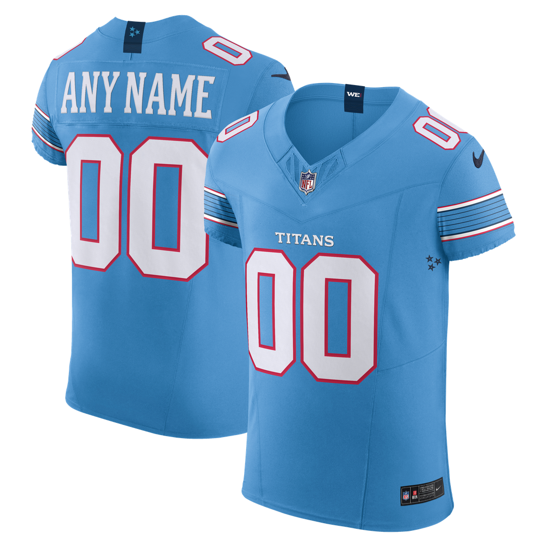 Tennessee Titans Nike Light Blue Vapor F.U.S.E. Elite Custom Jersey