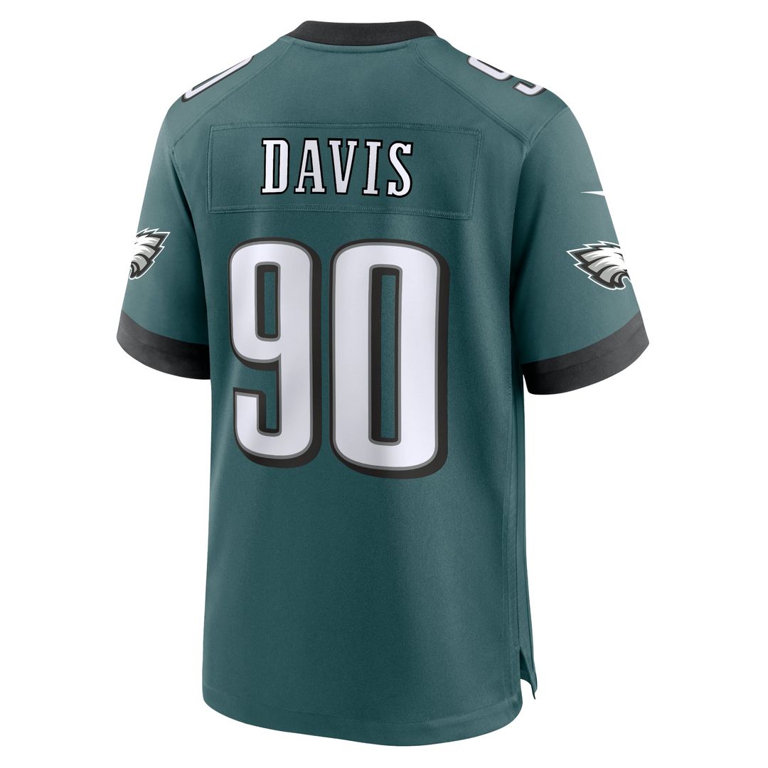 Philadelphia Eagles Jordan Davis Nike Midnight Green Team Game Jersey