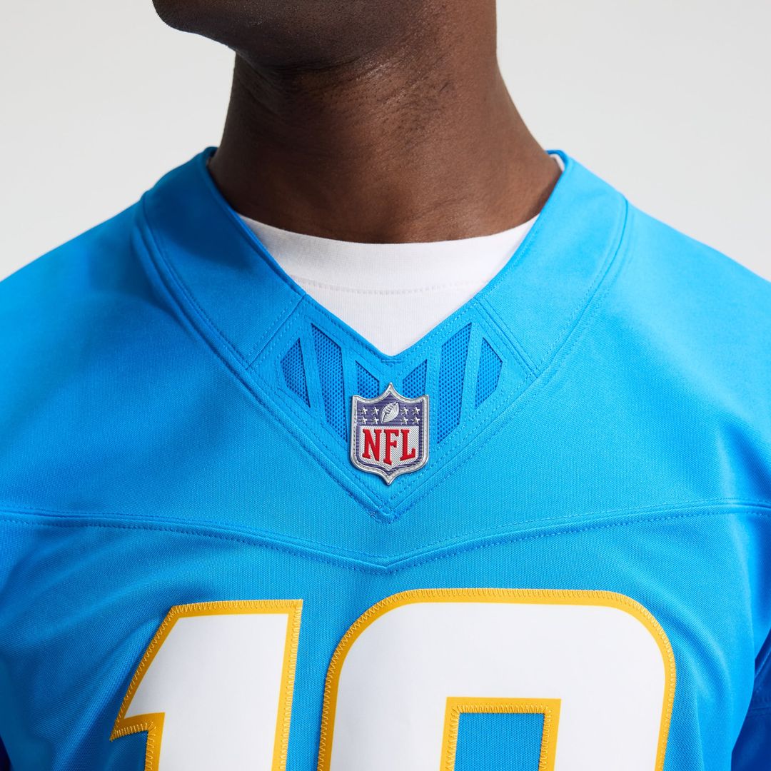 Los Angeles Chargers Justin Herbert Nike Navy Alternate Super Chargers Vapor F.U.S.E. Stitched Limited Jersey