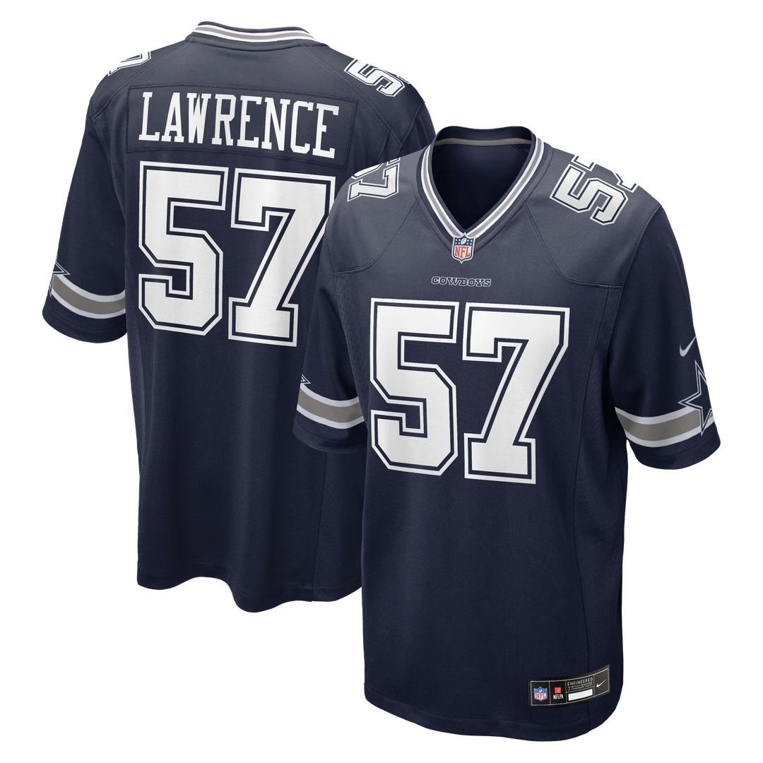 Dallas Cowboys Malachi Lawrence Nike Navy Team Game Jersey
