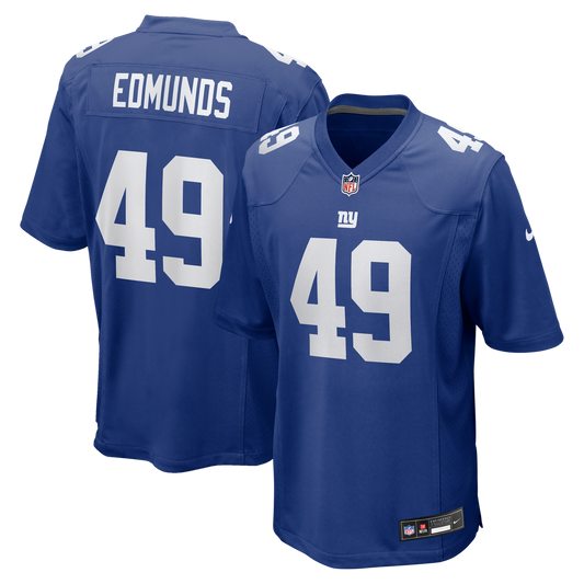 New York Giants Tremaine Edmunds Nike Royal Team Game Jersey