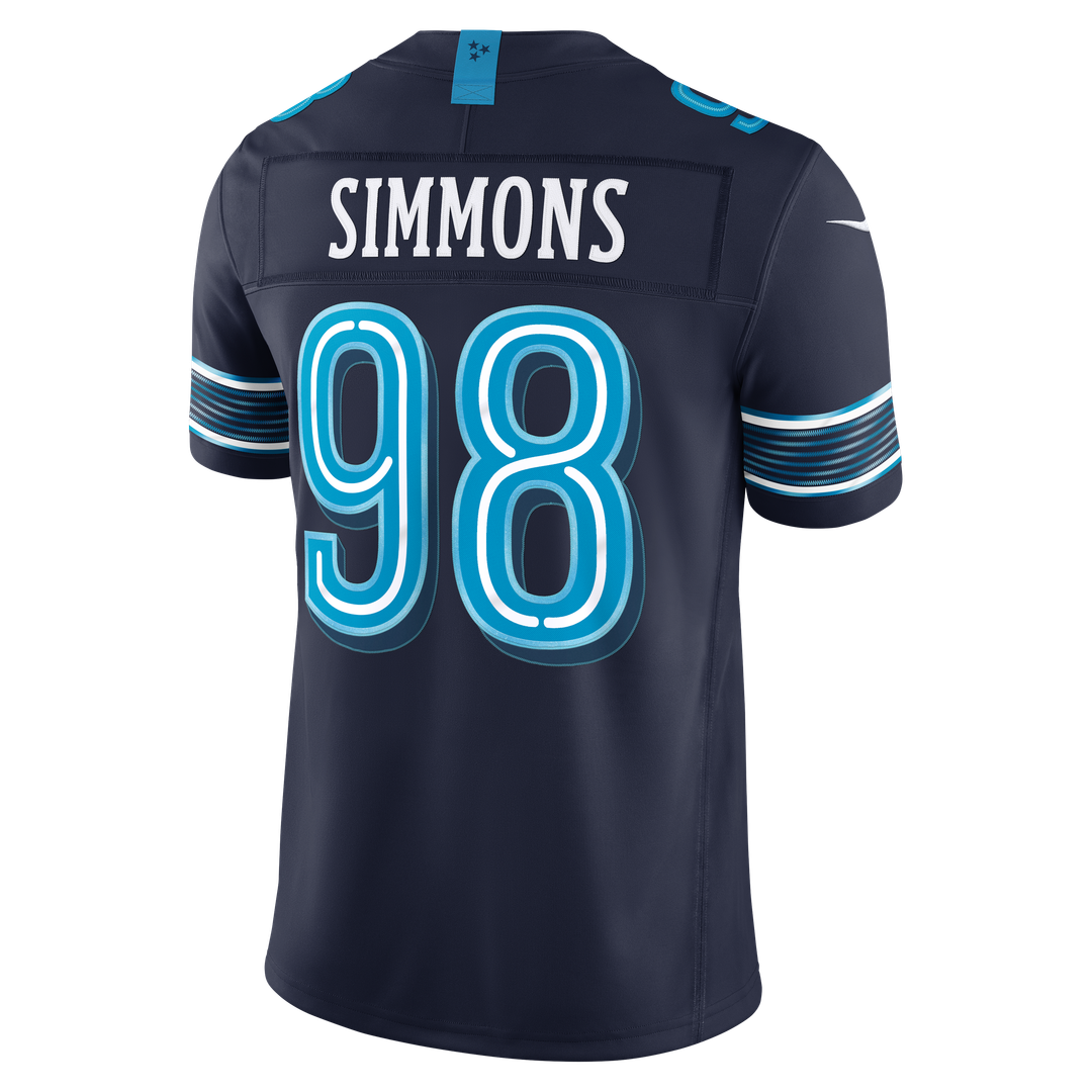 Tennessee Titans Jeffery Simmons Nike Navy 2026 Rivalries Collection Stitched Limited Jersey