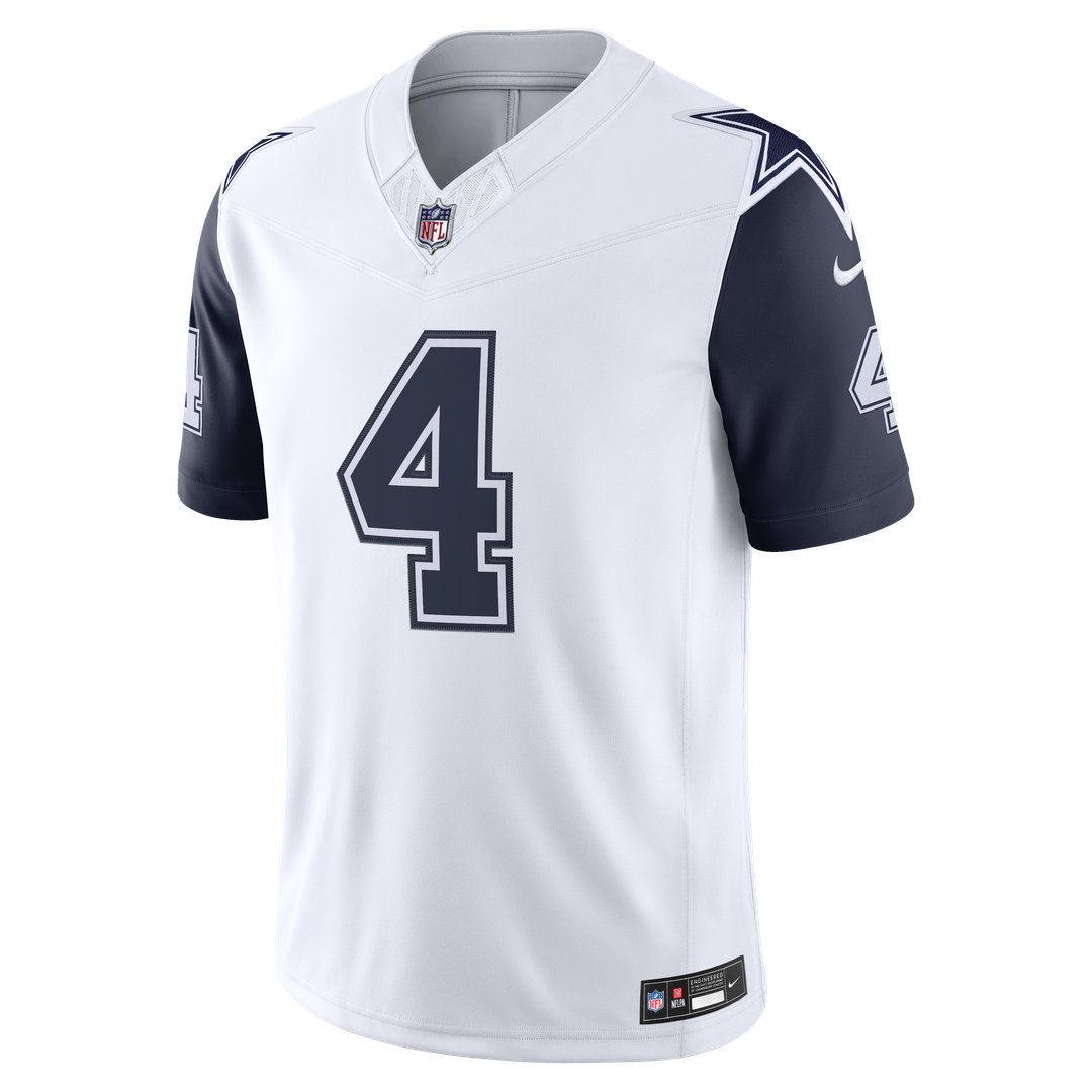 Dallas Cowboys Dak Prescott Nike White Alternate Vapor F.U.S.E. Stitched Limited Jersey