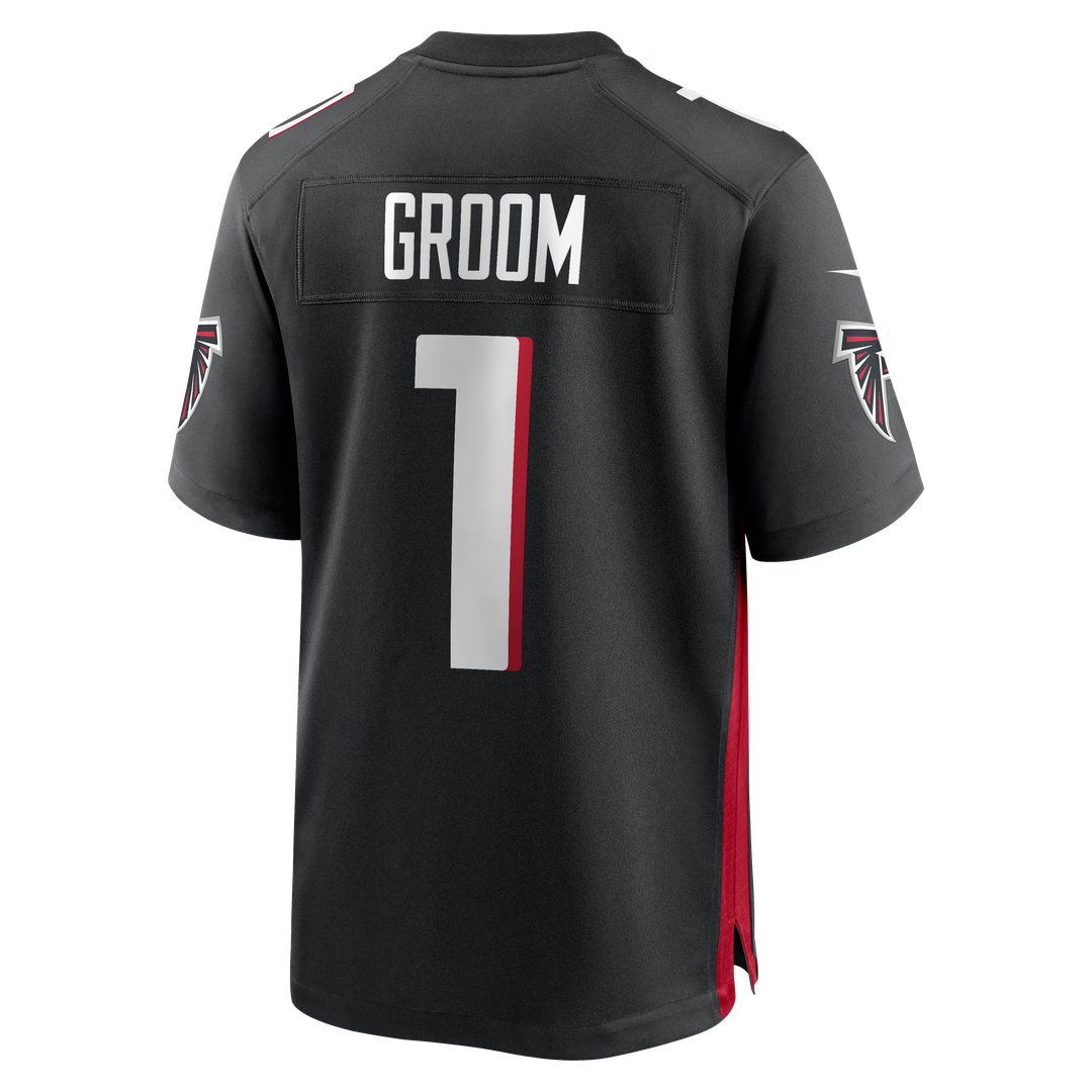 Atlanta Falcons Number 1 Groom Nike Black Game Jersey