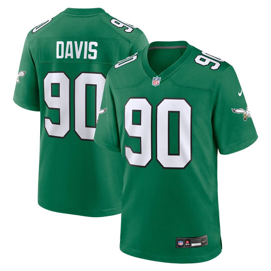 Philadelphia Eagles Jordan Davis Nike Kelly Green Alternate Game Jersey