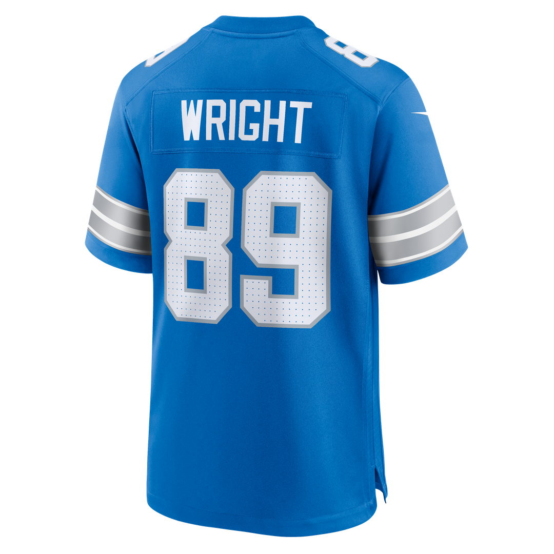 Detroit Lions Brock Wright Nike Blue Team Game Jersey