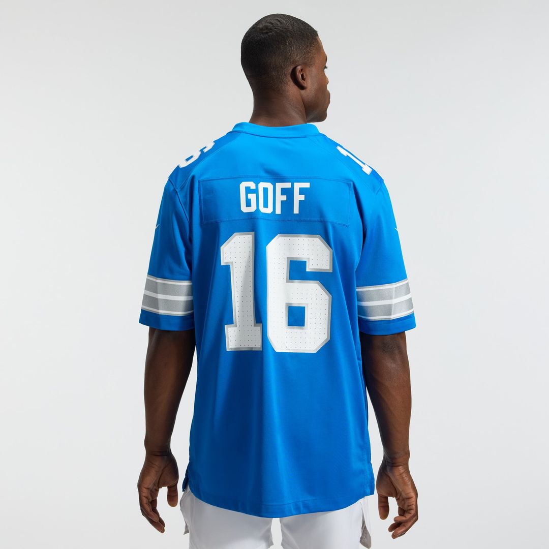 Detroit Lions Jared Goff Nike White Game Jersey
