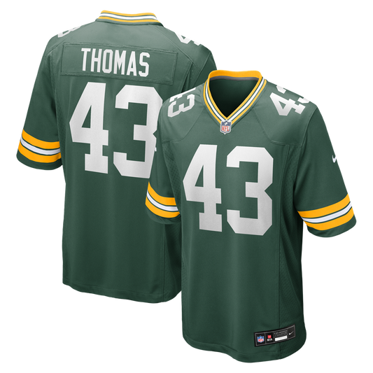 Green Bay Packers Kiondre Thomas Nike Green Game Player Jersey