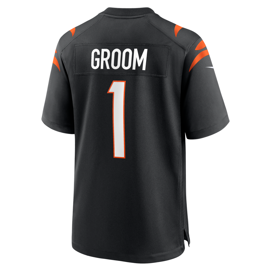 Cincinnati Bengals Number 1 Groom Nike Black Game Jersey