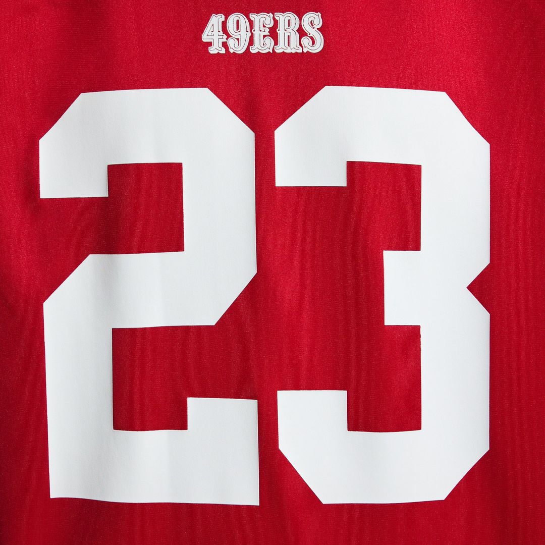 San Francisco 49ers Christian McCaffrey Nike White Game Player Jersey