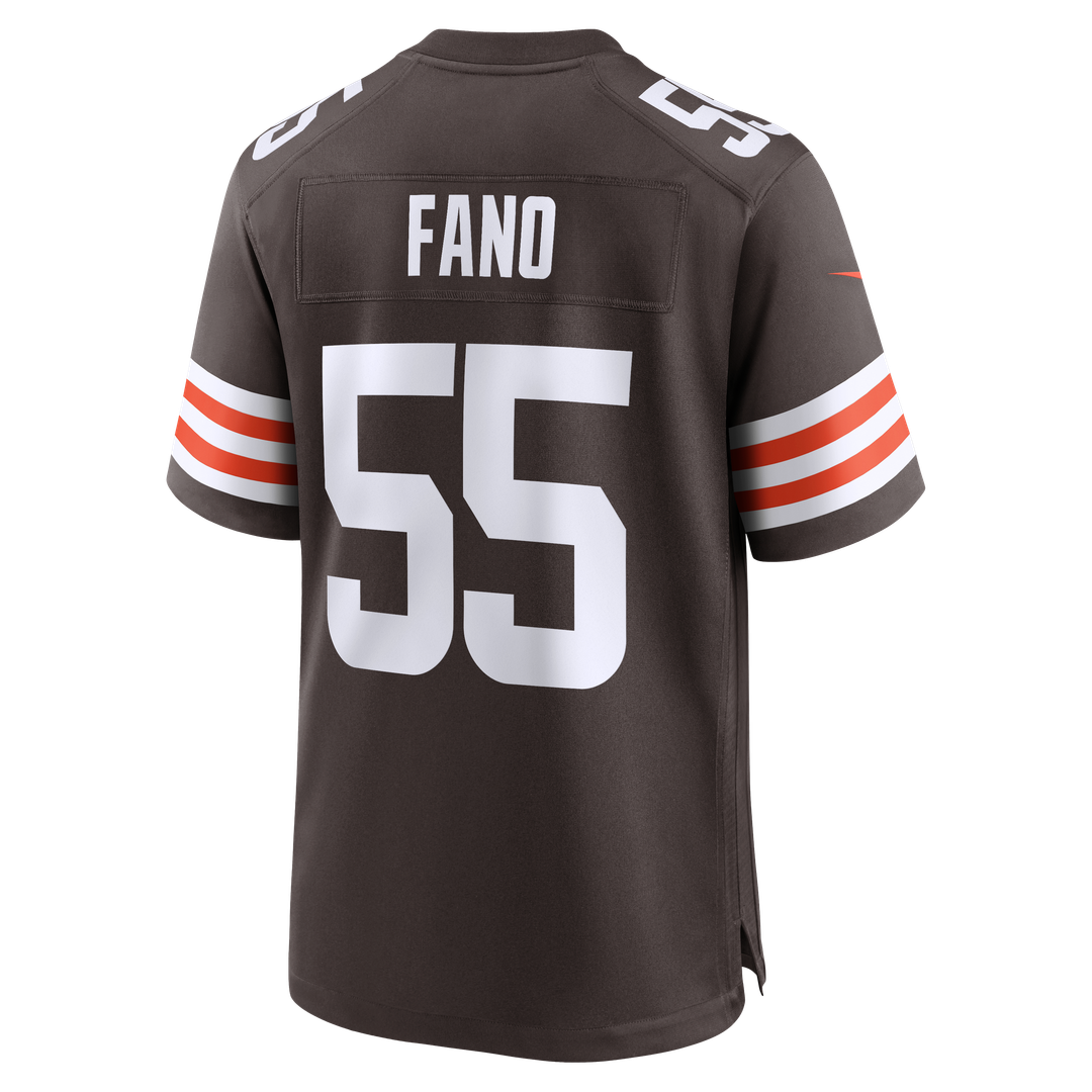 Cleveland Browns Spencer Fano Nike Brown Team Game Jersey