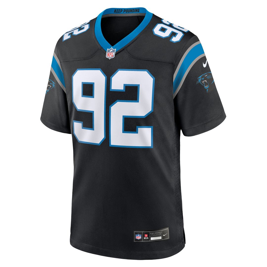 Carolina Panthers Cam Jackson Nike Black Team Game Jersey