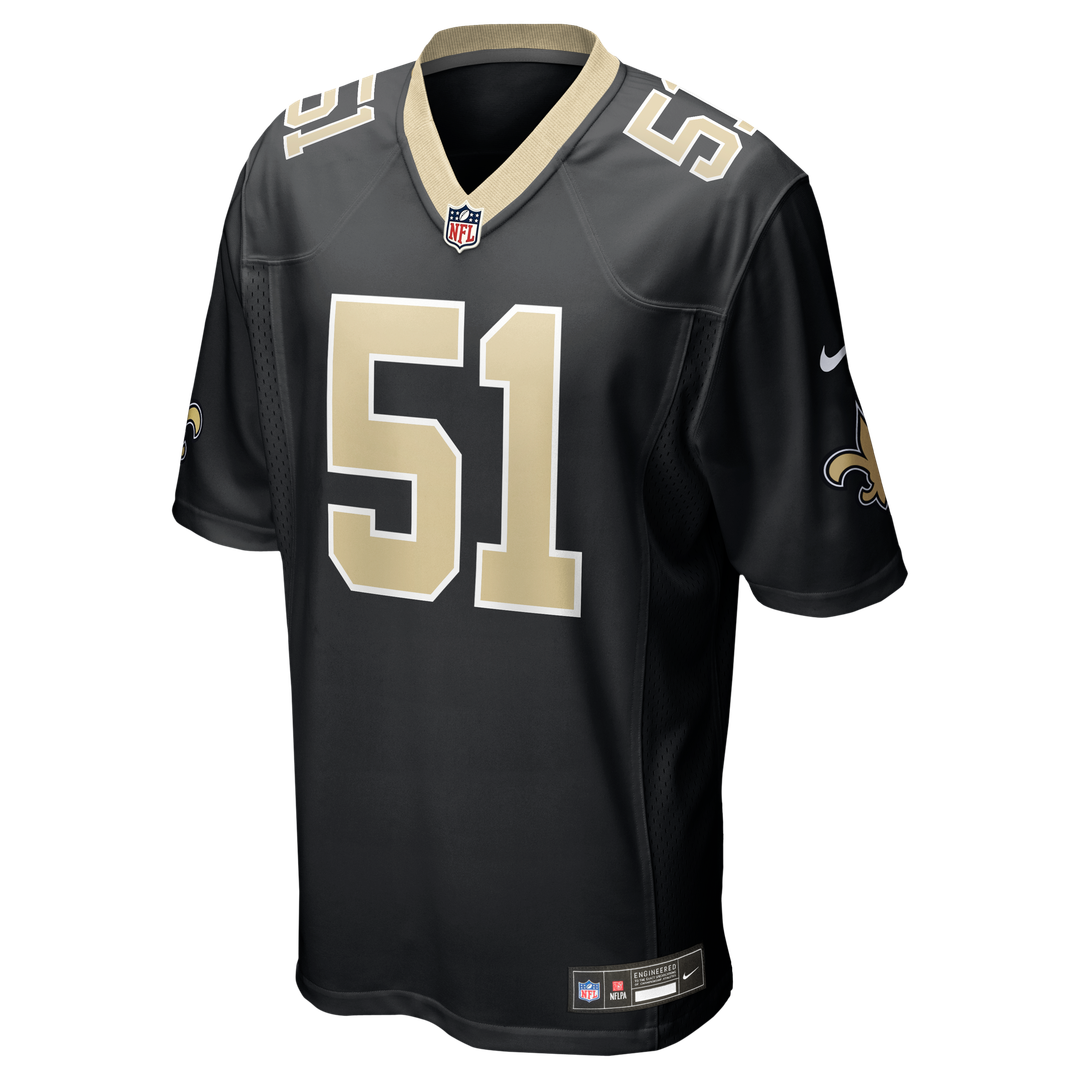 New Orleans Saints Cesar Ruiz Nike Black Player Game Jersey