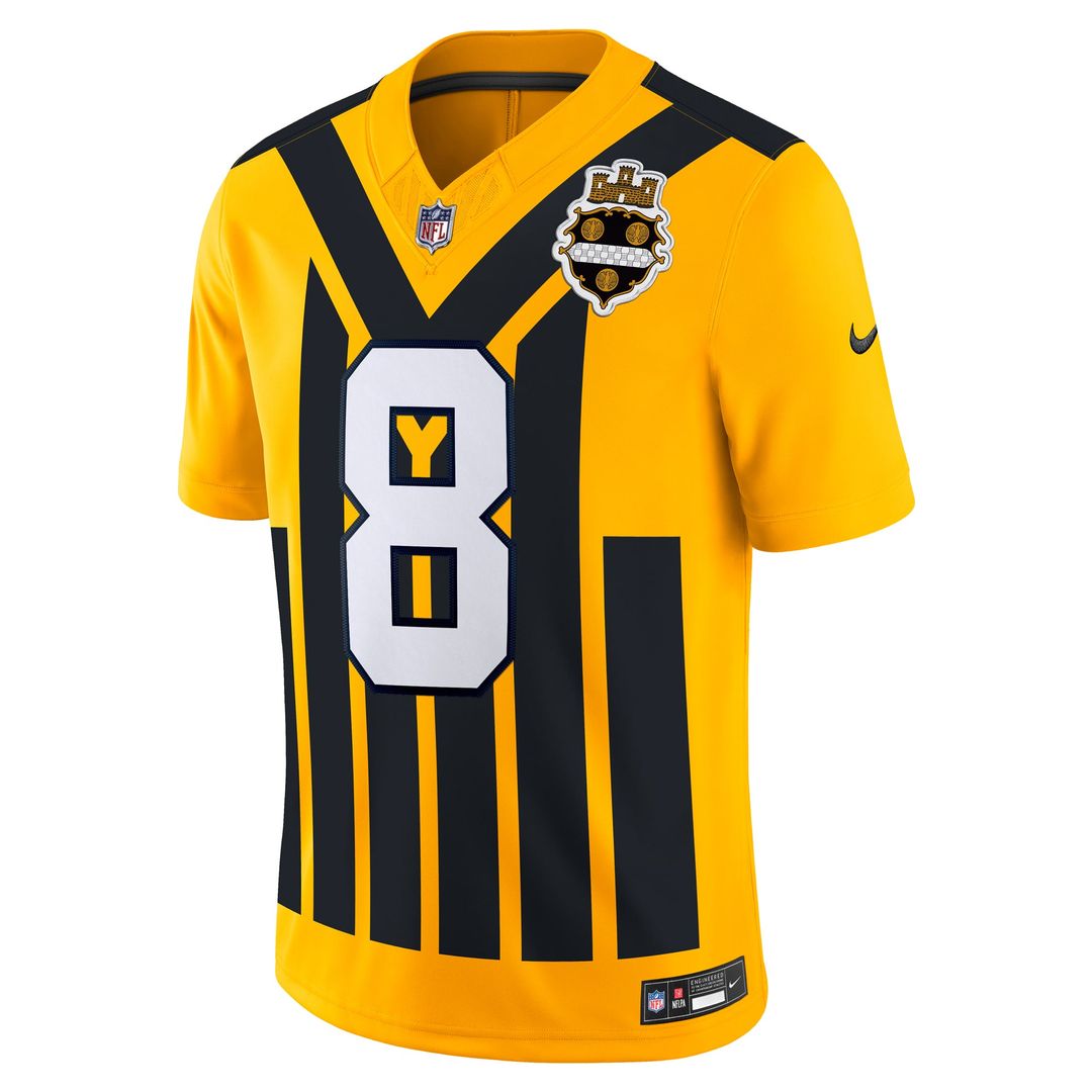 Pittsburgh Steelers Aaron Rodgers Nike Gold Alternate Vapor F.U.S.E. Limited Jersey