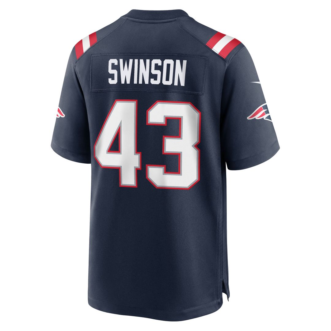 New England Patriots Bradyn Swinson Nike Navy Team Game Jersey