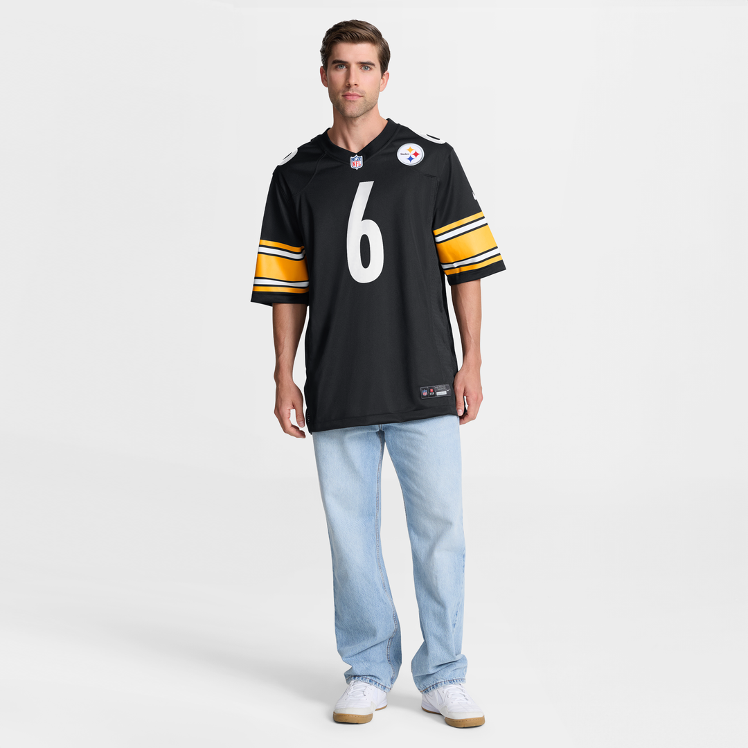 Pittsburgh Steelers Patrick Queen Nike Black Game Player Jersey
