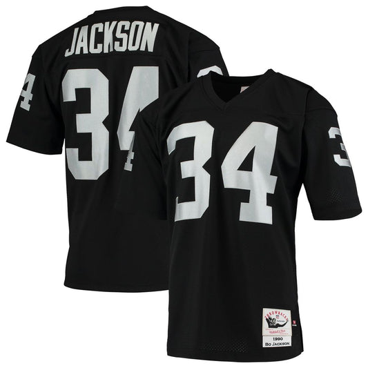 Las Vegas Raiders 1990 Bo Jackson Mitchell & Ness Black Authentic Throwback Retired Player Jersey