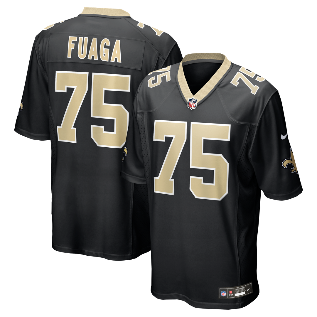 New Orleans Saints Taliese Fuaga Nike Black Game Jersey