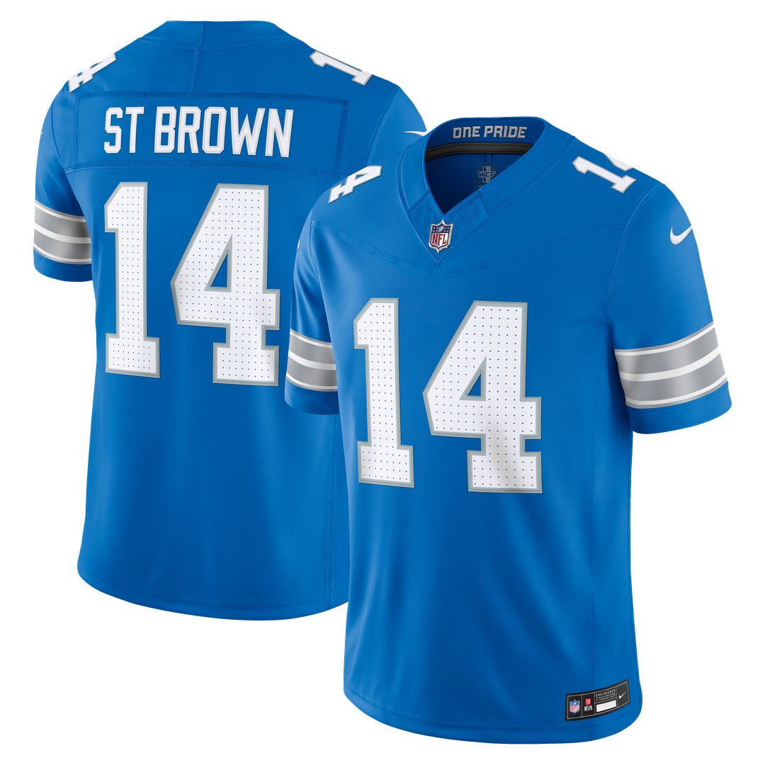 Detroit Lions Amon-Ra St. Brown Nike White Vapor F.U.S.E. Stitched Limited Jersey