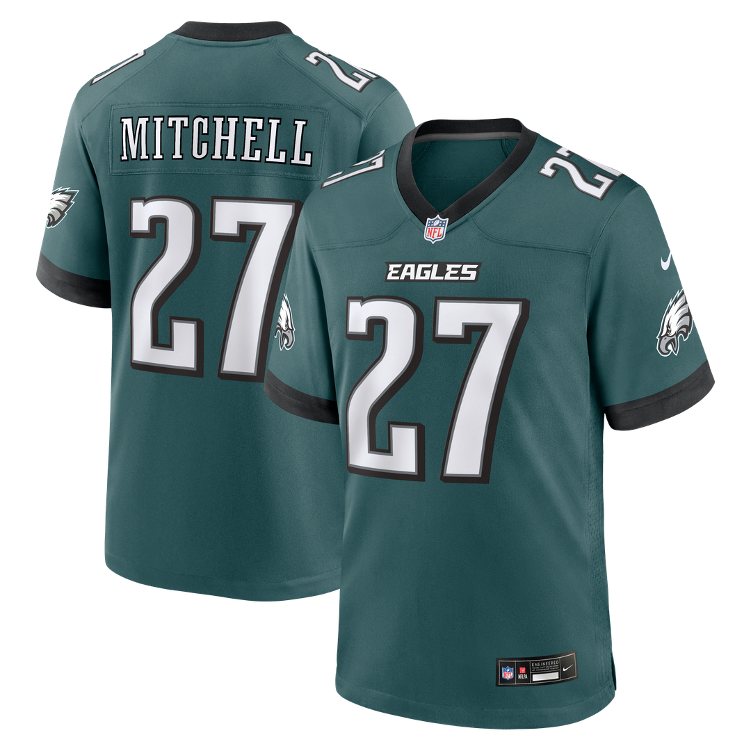 Philadelphia Eagles Quinyon Mitchell Nike Midnight Green Team Game Jersey